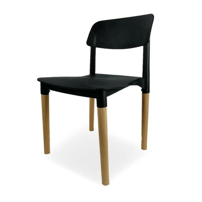 versa chaise noir 45 x 76 x 42 cm
