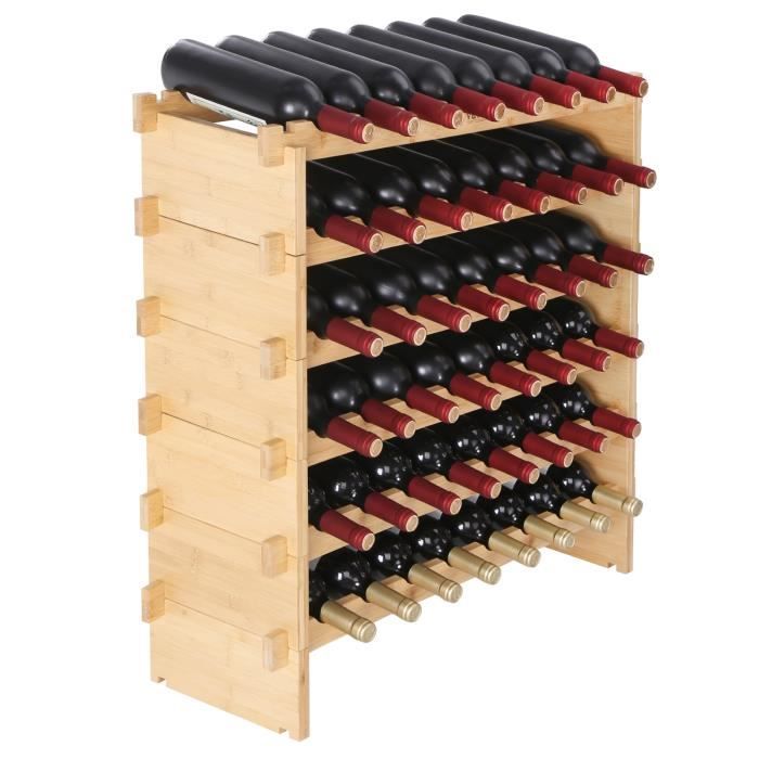 Casier à Vin 2 Étages 6 Bouteilles - Organisateur Empilable En Plastique Robuste