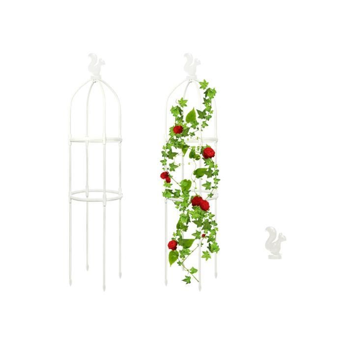 Treillis de plantes grimpantes - VGEBY - Fibre de verre et plastique - Blanc - 95 cm, 120 cm, 145 cm