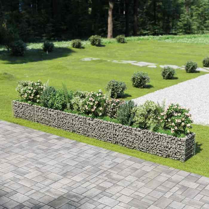 vidaXL Lit surélevé à gabion vidaXL 540x50x50 cm
