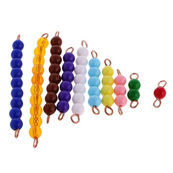 Coffret Matériel Montessori – Perles Pour Apprentissage Mathématiques, Jouet éducatif Enfant 3-4 Ans