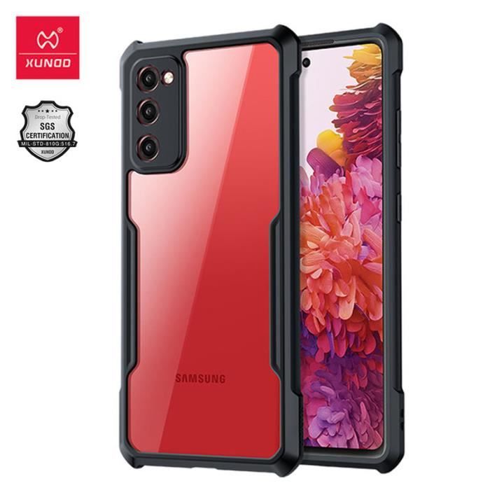 XUNDD Étui pour Samsung Galaxy S20 FE Coque Transparent - Silicone Antichoc  avec SGS Anti-automne Certification - Noir - Cdiscount Téléphonie
