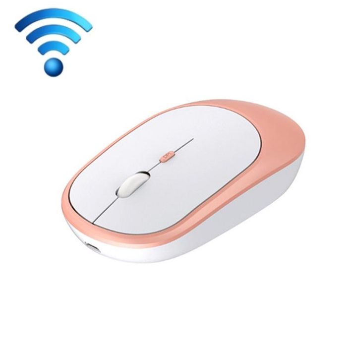 Yonis Souris Sans Fil Rose Ergonomique Silencieuse 1600dpi Rechargeable Portable