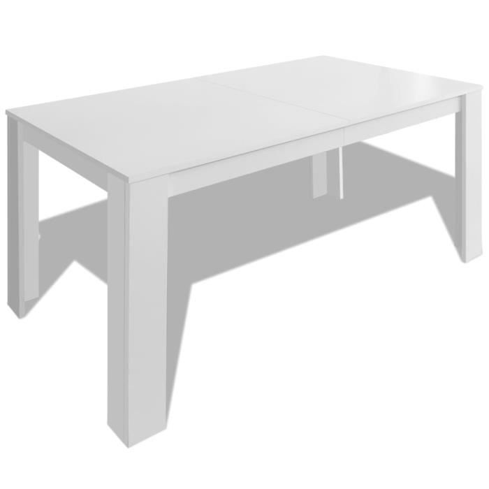 table de salle à manger 140 x 80 x 75 cm blanc hao-0f060n01243056