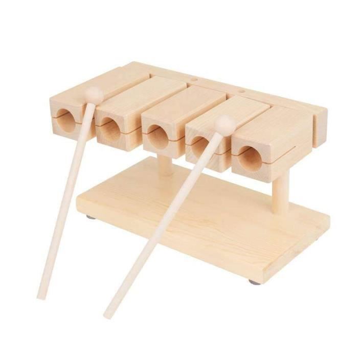 HK21011HOCHET.Bloc de Percussion en bois de 5 tons,Instrument de Percussion en érable massif HK21011HOCHET.Bloc de Percussion en bois de 5 tons,Instrument de Percussion en érable massif