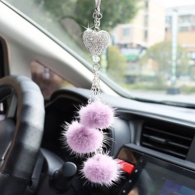 Pendentif Voiture Rétroviseur Papillon Strass Noir - Charme Élégant Breloque Miroir Auto Pour Femme