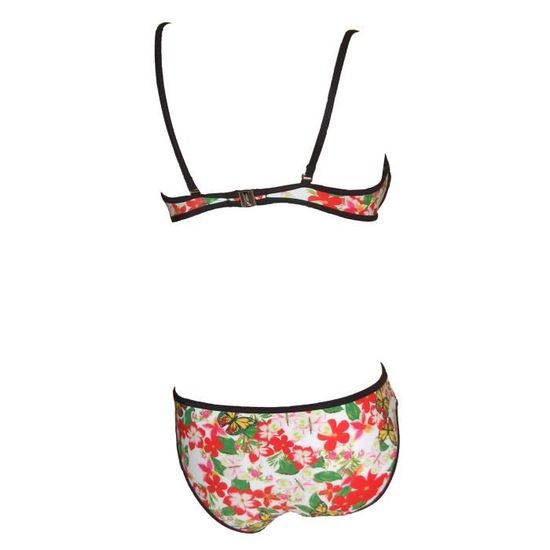 Maillot De Bain Femme 2 Pieces Bikini Bandeau Armature Dessin