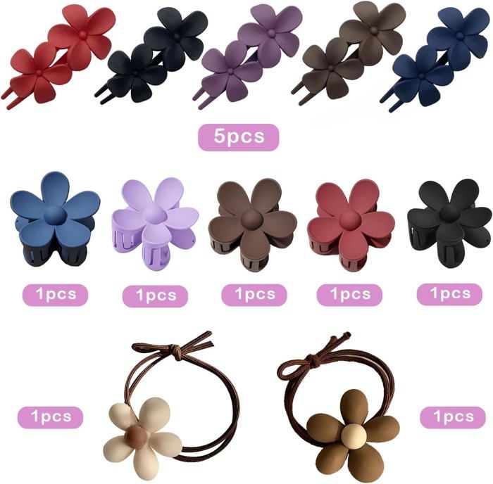 Lot de 12 barrettes à cheveux de Noël pour filles et femmes