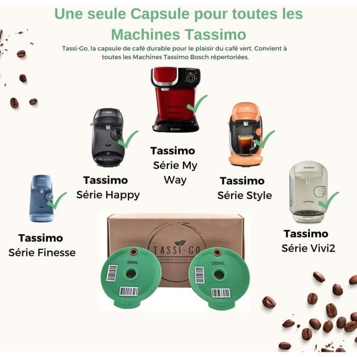 Capsules tassimo rechargeable pour café, Capsule tassimo reutilisable  durable