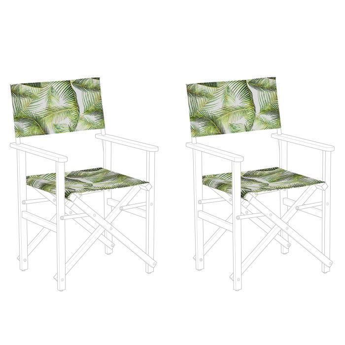 1 lot de housses de chaise de directeur, durables et lavables, en toile, pour chaise de directeur, blanc