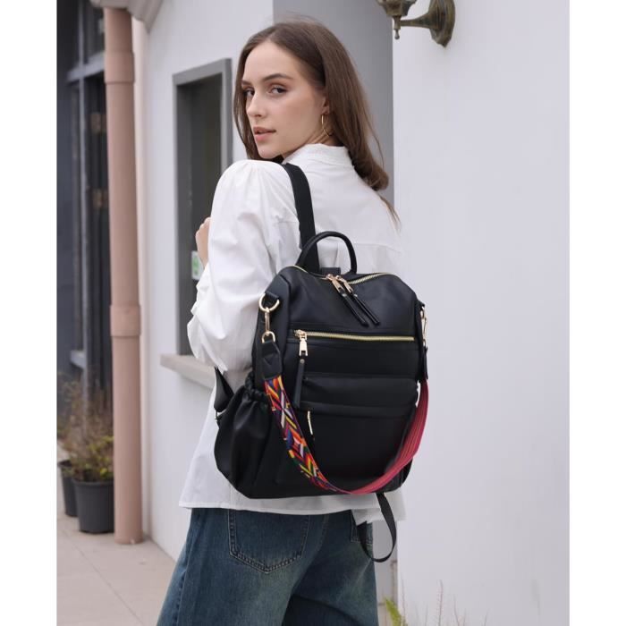 Sac À Dos Tendance En Cuir Convertible Pour Femme Avec Sangle Colorée[u1111] Cdiscount
