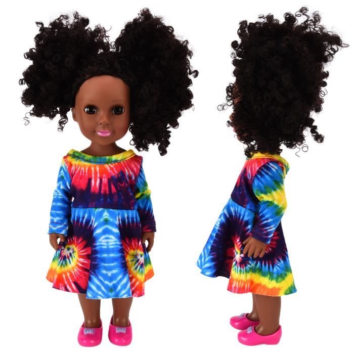 KIMISS poupée fille africaine 14 pouces bébé fille poupée vinyle