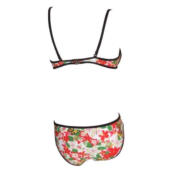 Bikini 2 Pièces à Armatures Pain De Sucre - Taille 2 - Motif Floral - Neuf Avec étiquettes
