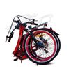 Vélo Électrique Urbain Pliant Cuore Rouge 250W-20Ah-2