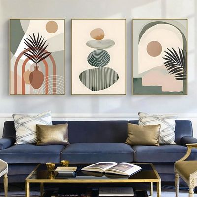 Lot 3 Posters Plantes Vertes 20x30 Cm - Décoration Murale Moderne Salon Chambre Sans Cadre
