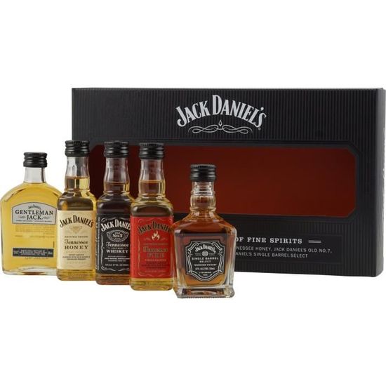 Coffret Cadeau De Whiksy Jack Daniel S Family Of Fine Spirits 5 Mignonnettes De 50 Ml Achat Vente Coffret Cadeau De Whiksy Ja Cdiscount