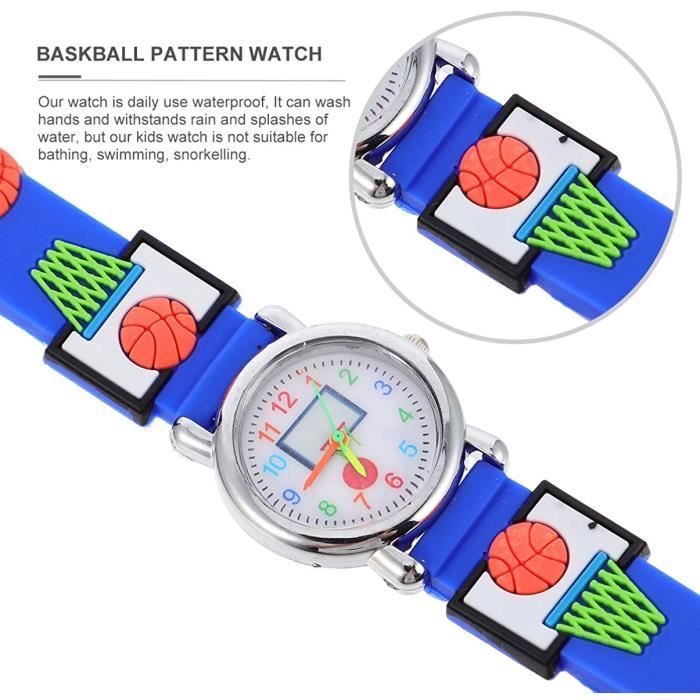 Montre Enfant Licorne 3D - étanche, Réveil, 7 Lumières LED, Bracelet Silicone, Pour 3-12 Ans