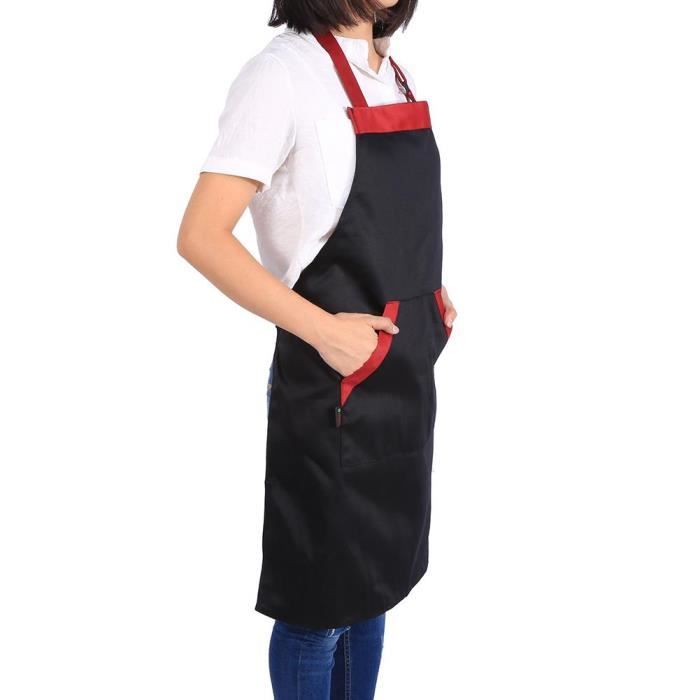 Tablier De Cuisine Rayé Ajustable - Coton Et Lin Respirant - 2 Poches Pratiques - Pour Cuisiner, Jardiner, Bricoler