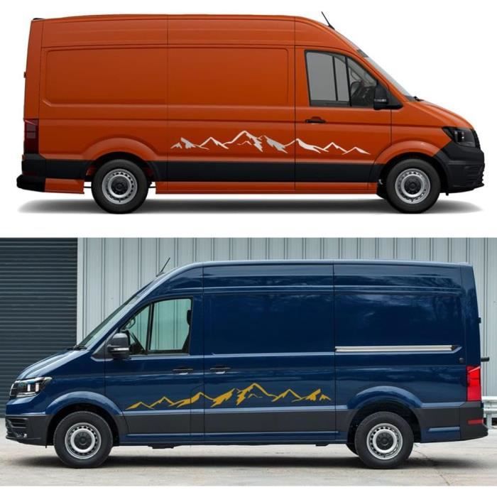 Autocollants décoratifs - ANNEFLY - Motif de montagne - Vinyle - Durable - 2 pièces - Auto