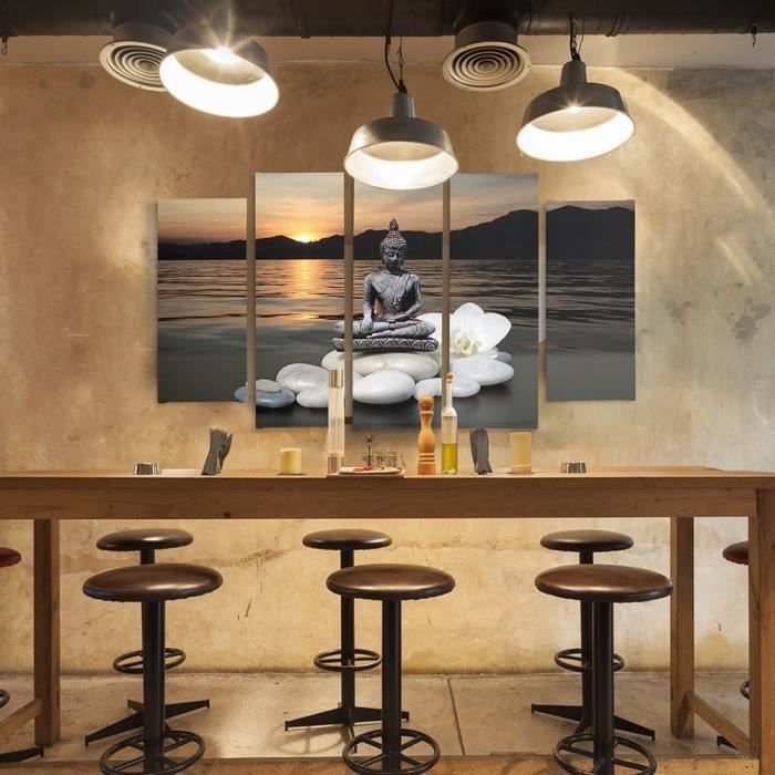 IEJKLUVWX Le Bouddha 3D Effet Tapisserie Art Mural Tapisserie Murales