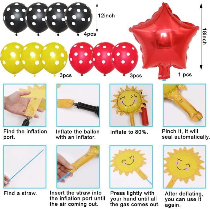 Kit Décoration Fête Monstre 44 Pièces - Ballons, Bannière, Toppers Gâteau Anniversaire