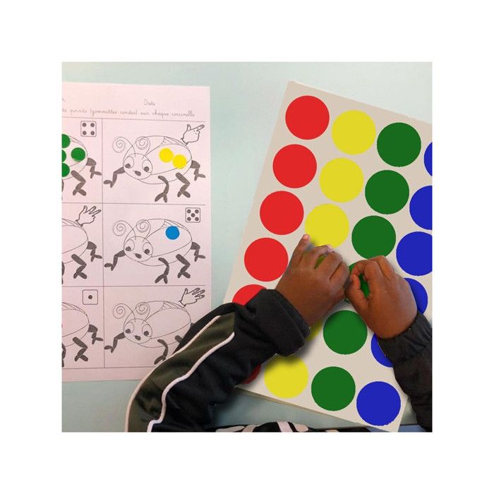 CLEOPATRE – Goettes Autocollantes Rondes Translucides - Cercle Chroatique Pour Apprendre Les