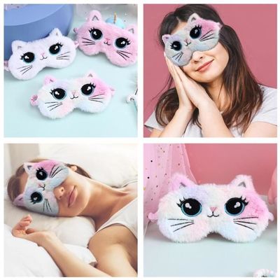 Masque Nuit Réglable Masque De Sommeil Confortable 100% Coton - Design Mignon, Bloque 100% De La Lumière Masque Sommeil Coton Réglable