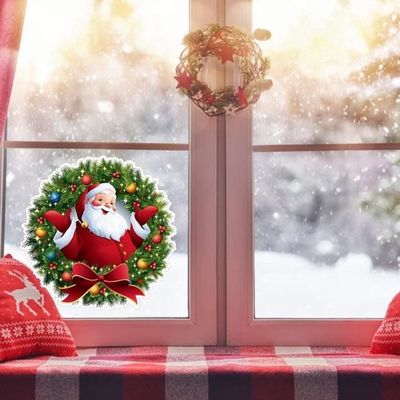 Joyeux Noël Stickers muraux amovibles Mode Père Noël Décoration de fenêtre  Décoration de chambre en PVC Nouvel An Décoration[443] - Cdiscount Maison