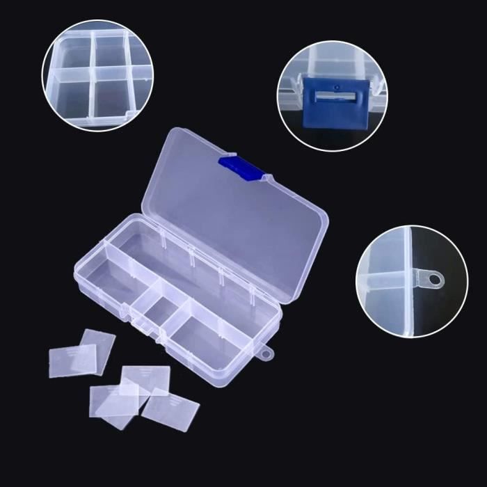Boite de rangement en plastique avec poignées intégrées – caisse de  rangement transparente– boite de rangement pour cosmétiques. - Cdiscount  Bricolage