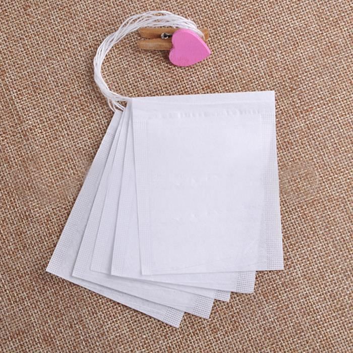 Sachets à Thé Jetables - 200 Pcs - 5x7cm - Cordon Inclus - Pour Thé En Vrac Et Herbes