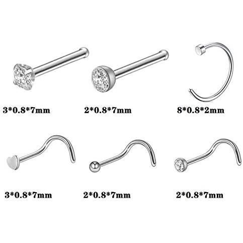 Kit De 6 Pistolets De Piercing Oreille/nasale Jetables - Professionnel Et Stérile - Avec Clous D'oreille - Pour Homme Et Femme - 10