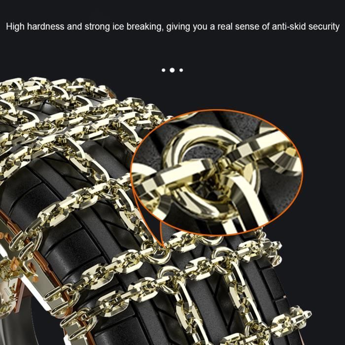 Lot De 10 Chaînes Antidérapantes Universelles Pour Pneus De Voiture