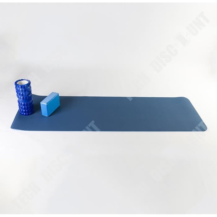 Tapis de Yoga AntidéRapant Bicolore 6Mm TPE Tapis de Sport 183X61Cm Tapis  de Fitness à Domicile