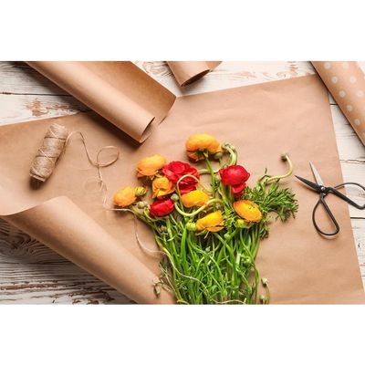 PAKNOR® Rouleau Papier Kraft Marron 44cm X 50m - Papier D'Emballage Écologique 50g/m² Idéal Cadeaux, Artisanat & Contact Alimentaire