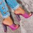 chaussures mauves talons