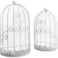Série De 2 Demi Cages à Oiseaux Décoratif Murales En Métal