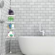 4 couches Etagère d´angle Salle de bain en acier inoxydable 254-304cm-0