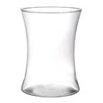 INNA-Glas Vase à Fleurs-Photophore en Verre LIZ AIR, Transparent, 19cm, Ø14cm - Vase de Table-Bougeoir-0