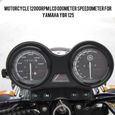 Compteur de vitesse moto compteur tachymètre jauge pour Yamaha YBR 125 noir-0