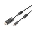 CABLE USB TYPE C MALE TO HDMI MALE 5M AVEC FILTRE A FERRITE-4K/2K AVEC 60 Hz.-0