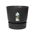 ELHO Greenville Pot de fleurs rond 55 - Noir - Ø 55 x H 50 cm - extérieur - 100% recyclé-0