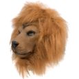 Masque de lion intégral adulte en latex - PTIT CLOWN - Accessoire de déguisement - Marron - Réaliste-0