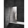 Pare-baignoire pliant 80x140 cm, paroi de baignoire, écran rabattable 1 volet pivotant, verre miroir, profilé aspect chromé, Schulte-0