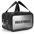 INNOVTEC C Trousse de toilette 30x20x16cm trousse de maquillage double couche transparente étanche sac de voyage organisateur avec poignée