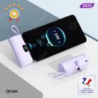 Mini batterie externe 5000mAh BCSK® - Chargeur rapide USB-C et Lightning | Compatible iPhone-Samsung-Android Smartphones - Violet