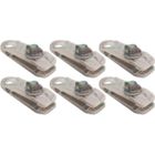 VINGVO pinces de pinces de bâche 6 pièces pinces de bâche pinces robustes serrure poignée attaches de tente porte-clips pour