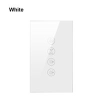ClS02 blanc - interrupteur de lumière à double rideau WiFi Tuya, pour moteur électrique, volet roulant-stores