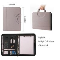 couleur G Dossier Portable A4 avec classeur, organiseur pour documents de bureau, porte-documents, sac en cui