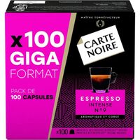 CARTE NOIRE - Café Espresso Intense N°9 Compatibles Nespresso - Paquet de 100 capsules
