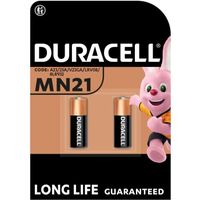 Piles alcalines Duracell spéciales MN21 12V, lot de 2 ( A23 / 23A / V23GA / LRV08 / 8LR932 )